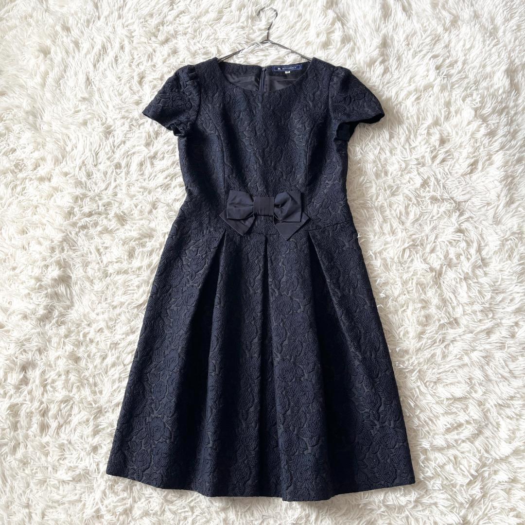極美品 40 M'S GRACY エムズグレイシー 花柄ジャガード リボン付き