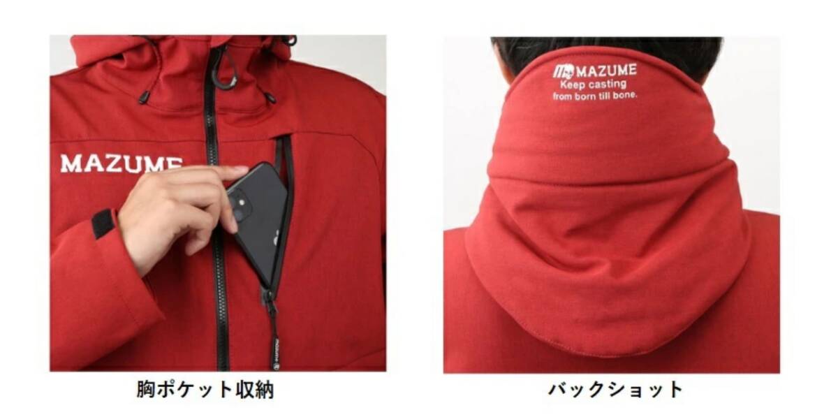 値下げ今だけ！】mazume フィッシングジャケット L 赤 値下げ今だけ