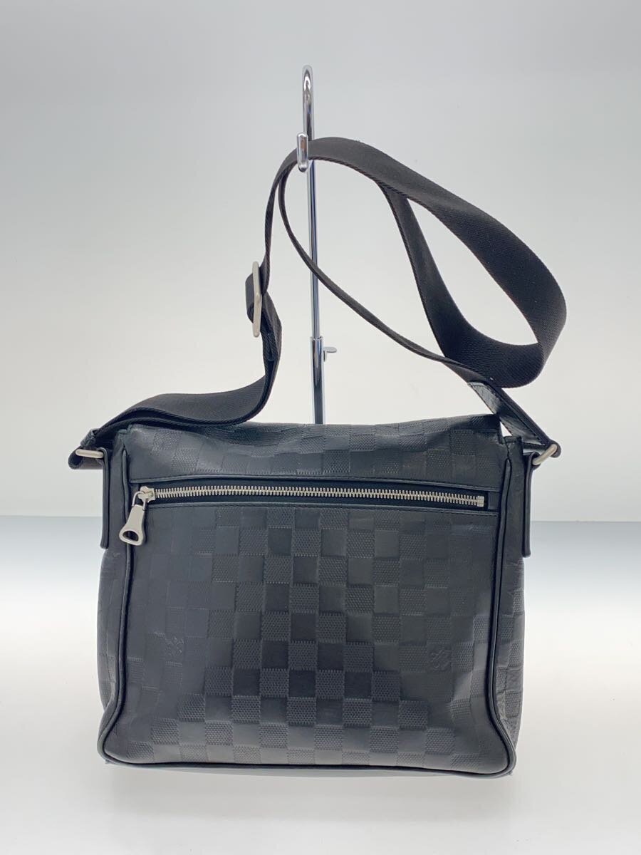 LOUIS VUITTON◇ディストリクトMM_ダミエ・アンフィニ_BLK/レザー/BLK