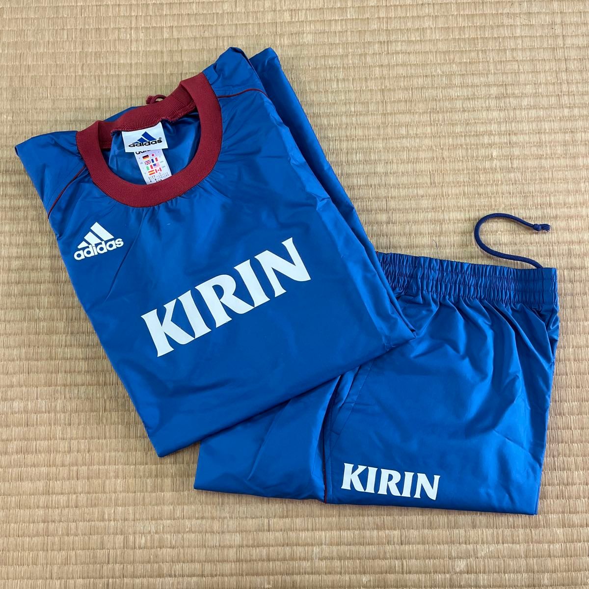 adidas KIRIN サッカー日本代表 ピステ 上下セット Oサイズ ブルー