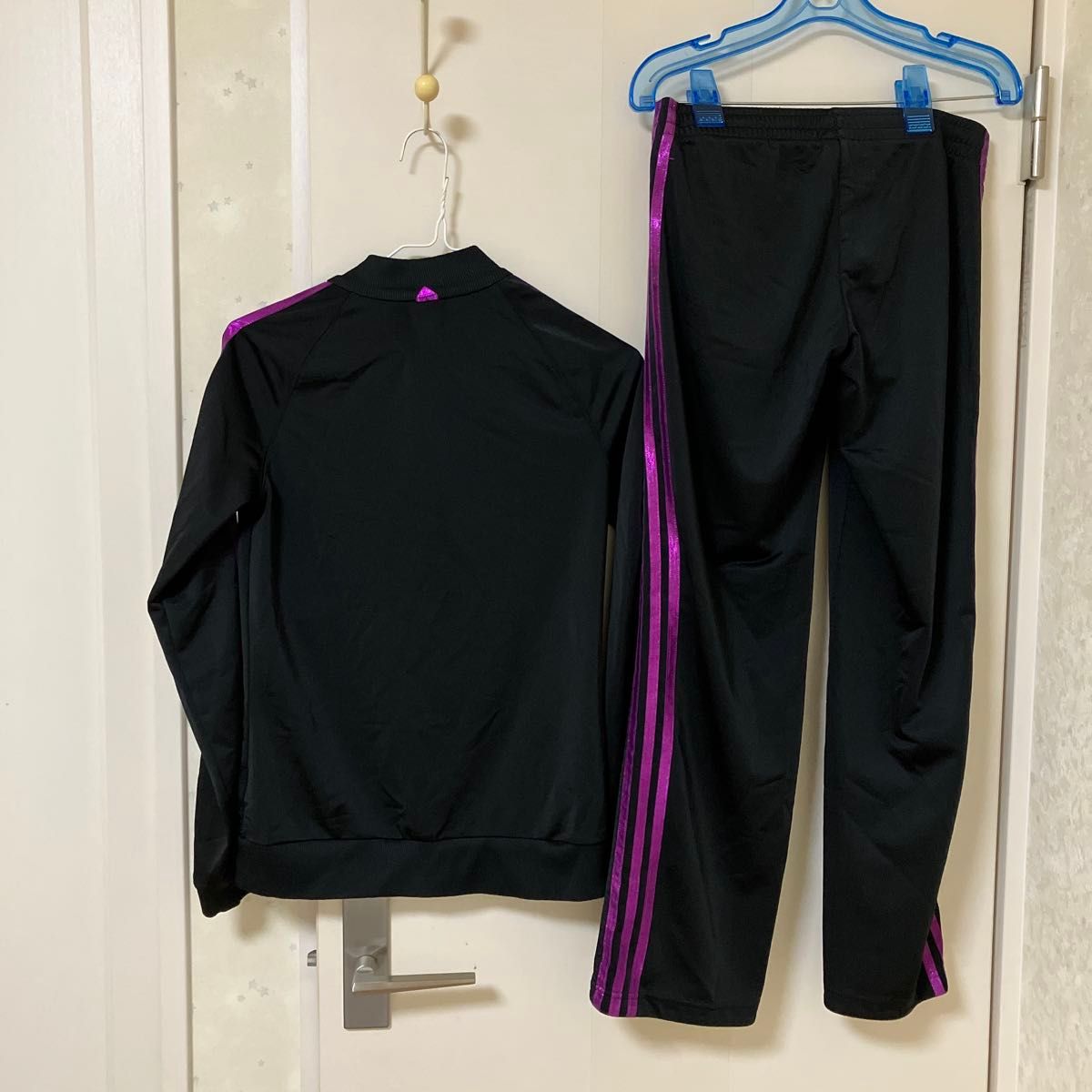 adidas ジャージ上下セット 黒×紫 【公式通販】