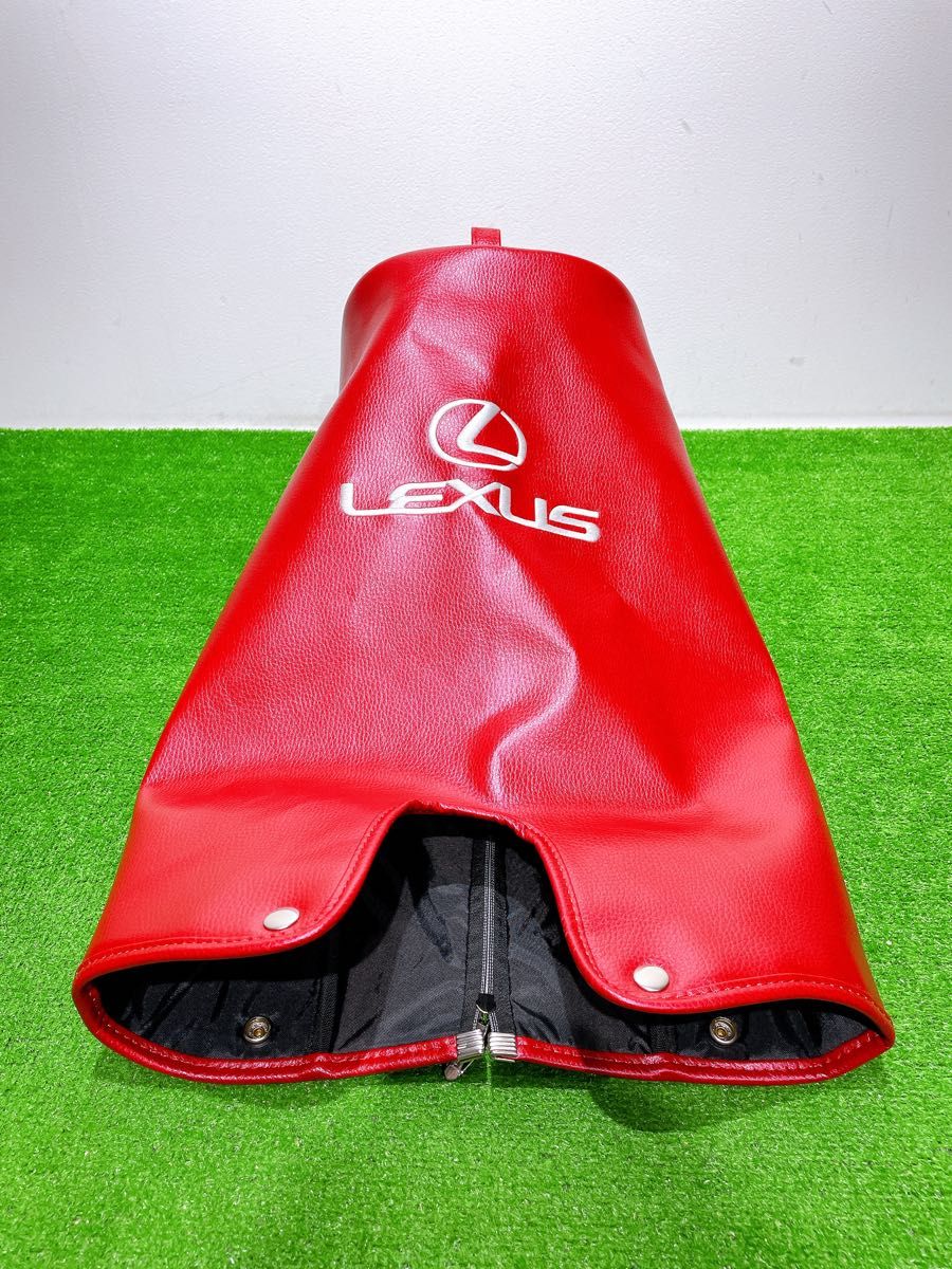 程度良好 LEXUS レクサス キャディバッグ カート 6口 赤 レッド ゴルフ