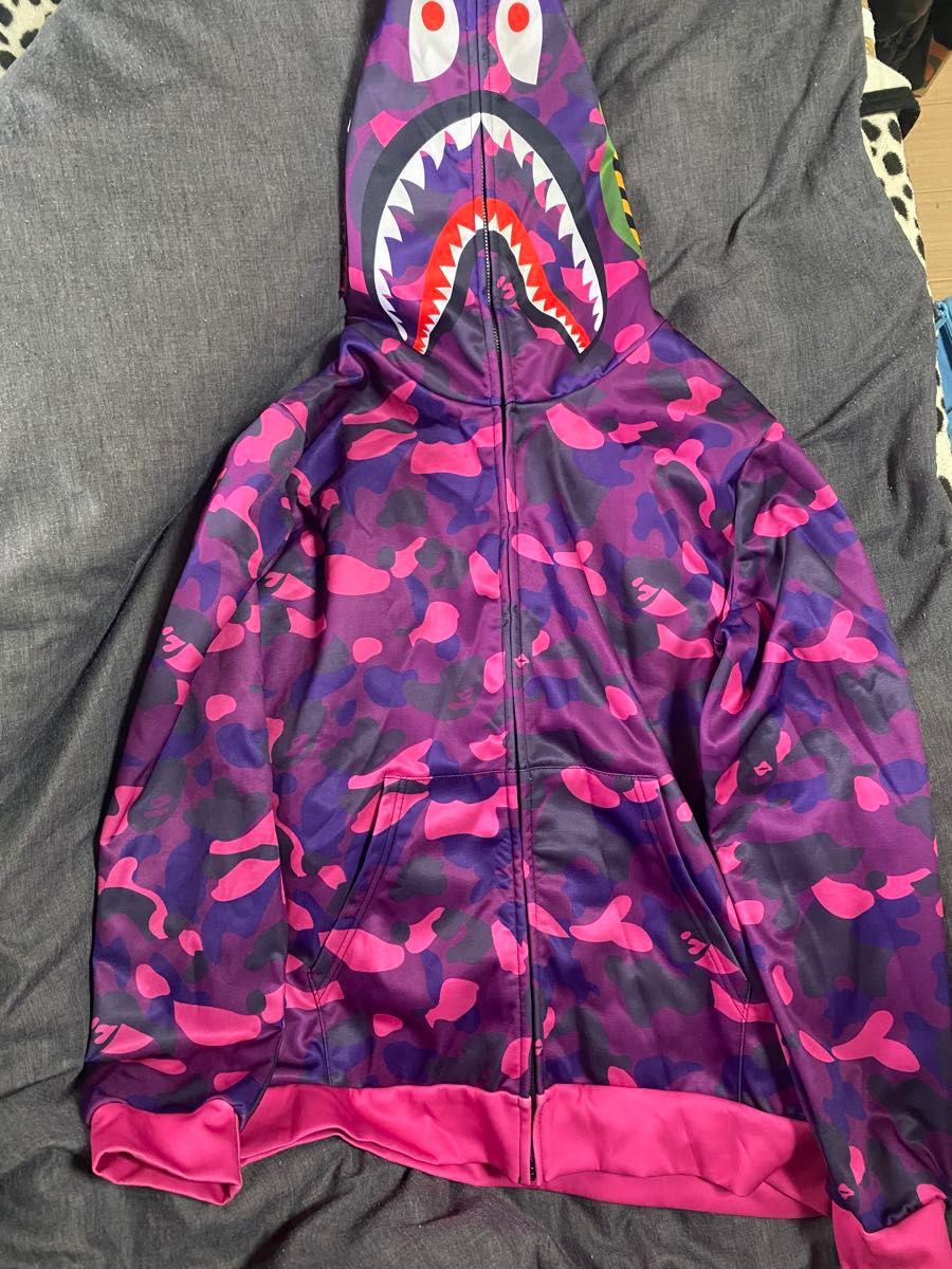 BAPE シャークパーカー 紫 ピンク 迷彩｜Yahoo!フリマ（旧PayPayフリマ）