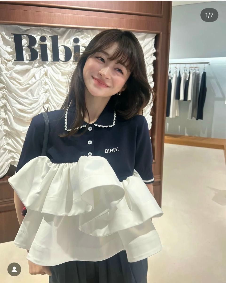 bibiy ポロペプラムトップス｜Yahoo!フリマ（旧PayPayフリマ）