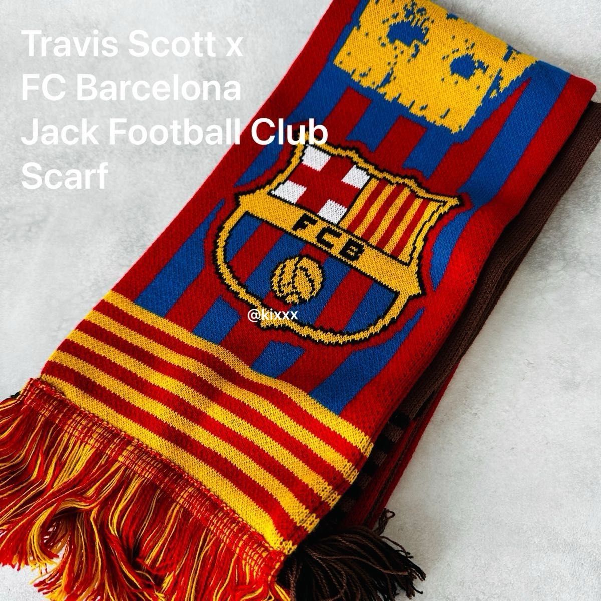 海外限定コラボ Travis Scott バルサ JACK サッカーマフラー 新品 FC