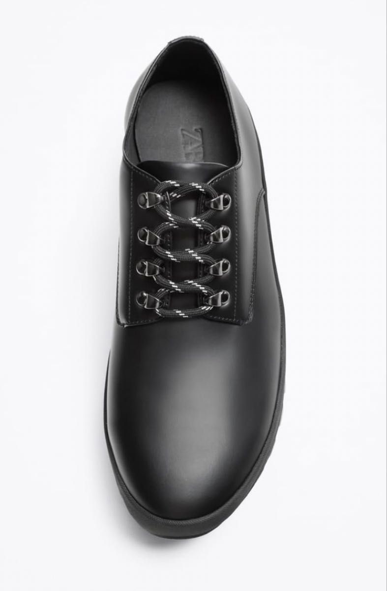 zara ザラ vibram ビブラム チャンキーレザーシューズ ビジネス 通勤