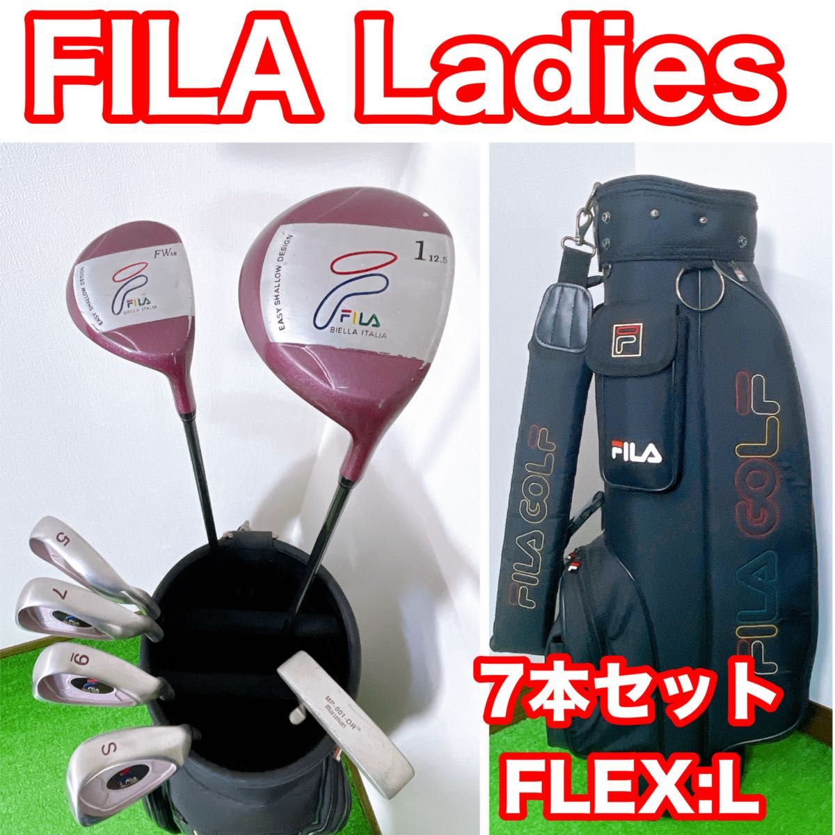 FILA レディース ゴルフ クラブセット 7本 ハーフセット ゴルフセット