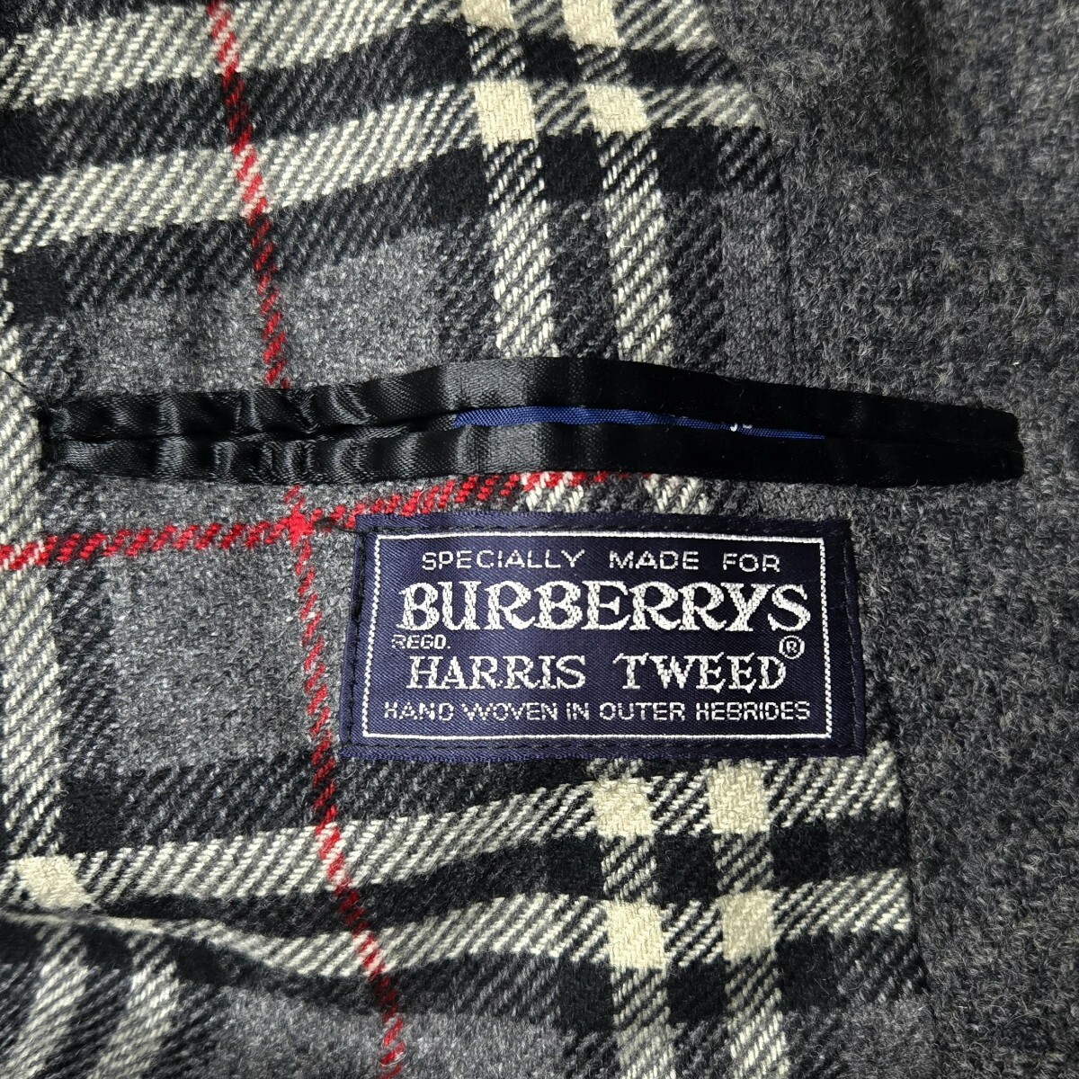 BURBERRY 一枚袖 ハリスツイード バルマカーンコート バーバリー