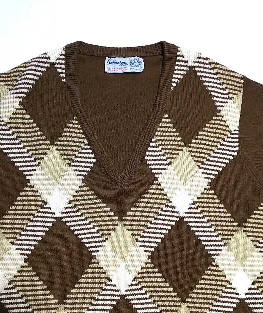 1980's ヴィンテージ Ballantyne バランタイン カシミヤ100% セーター