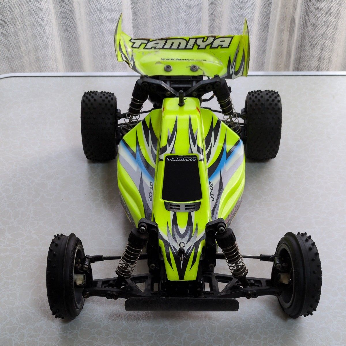 DT 02 サンドバイパー タミヤ新品塗装済ボディ 白赤青 DT 02 サンド
