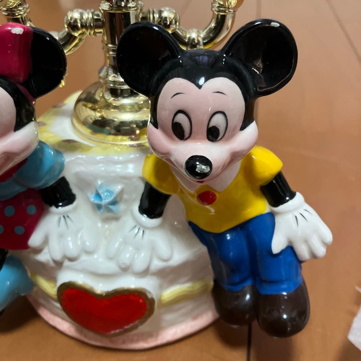 ディズニー レトロ ミッキー ミニー 受話器置き 置物 ミッキーマウス