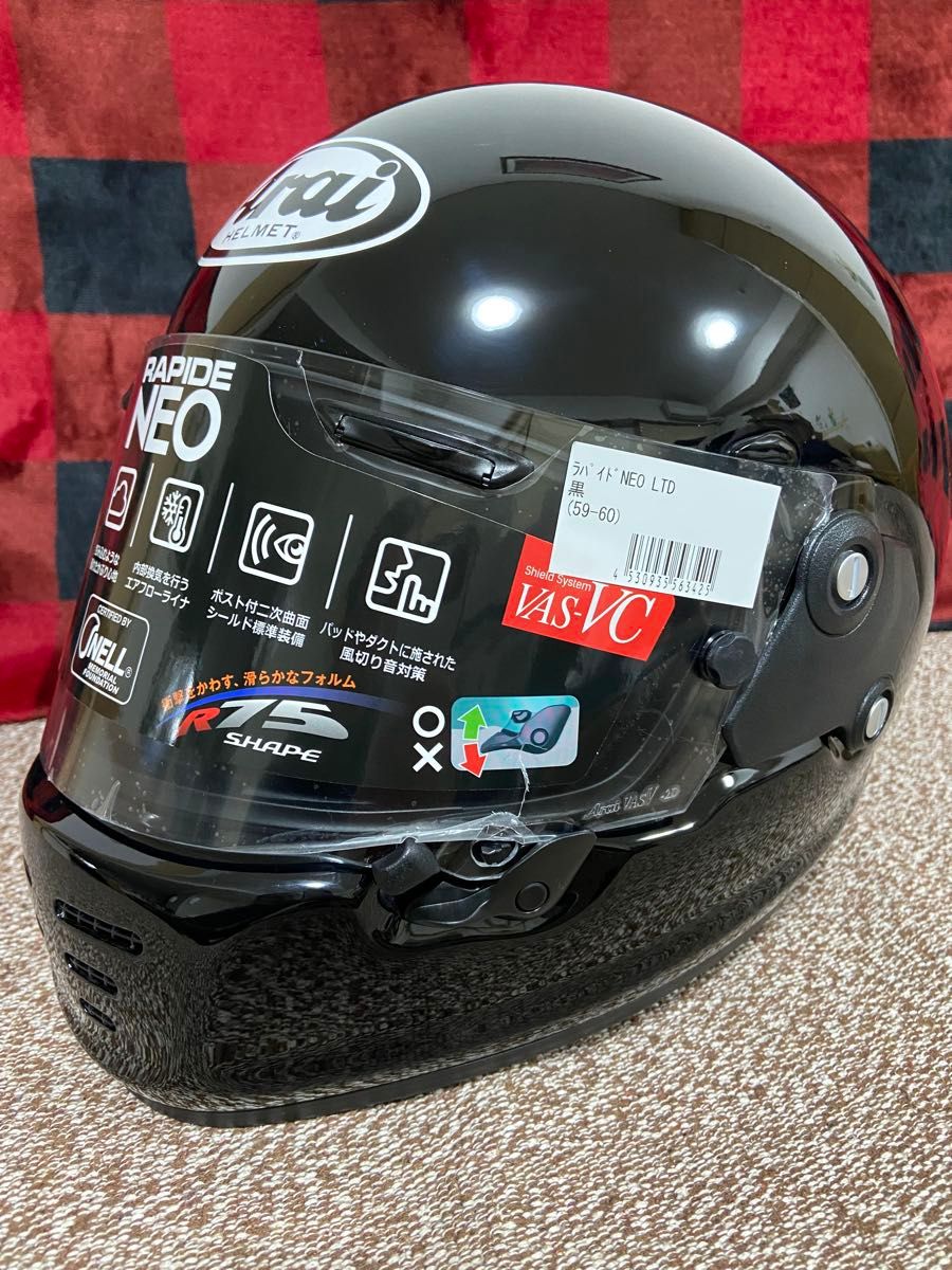 Arai アライ フルフェイスヘルメット RAPIDE NEO ラパイドネオ 単色 黒