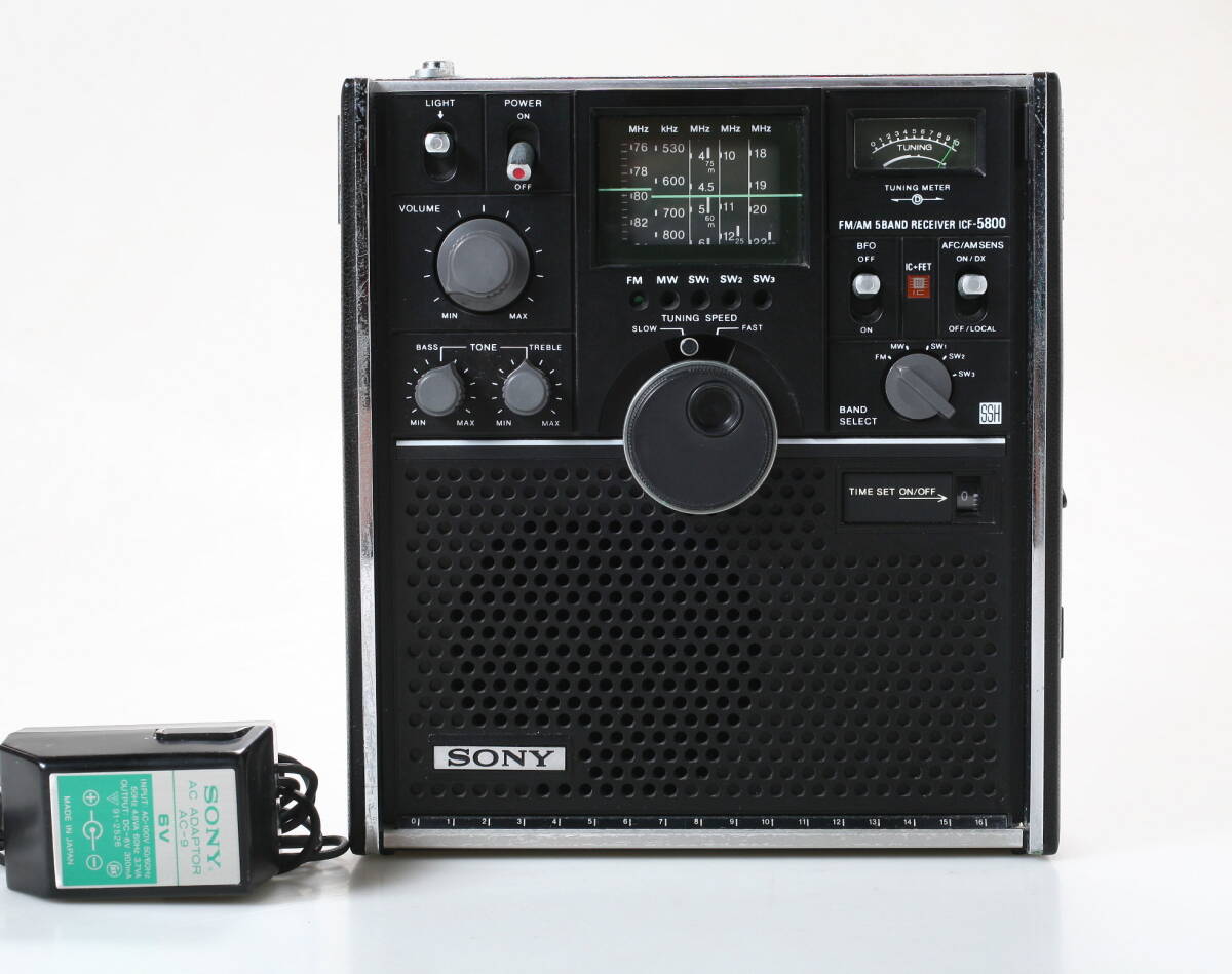 行董】SONY ソニー ICF-5800 FM/AM 5バンド レシーバー ラジオ スカイ