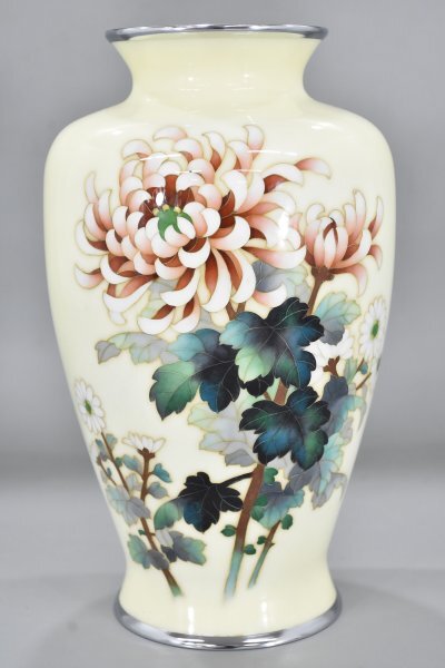 安藤七宝花図花瓶25cm18cm 安藤七宝花図花瓶25cm18cm 安藤七宝花図花瓶