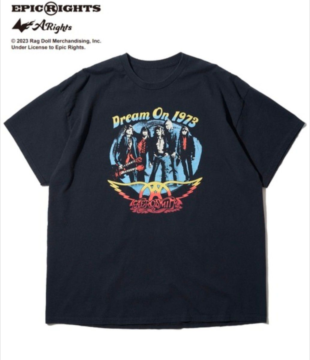 新品 AEROSMITH エアロスミス ロックTシャツ ヴィンテージ加工 Lサイズ