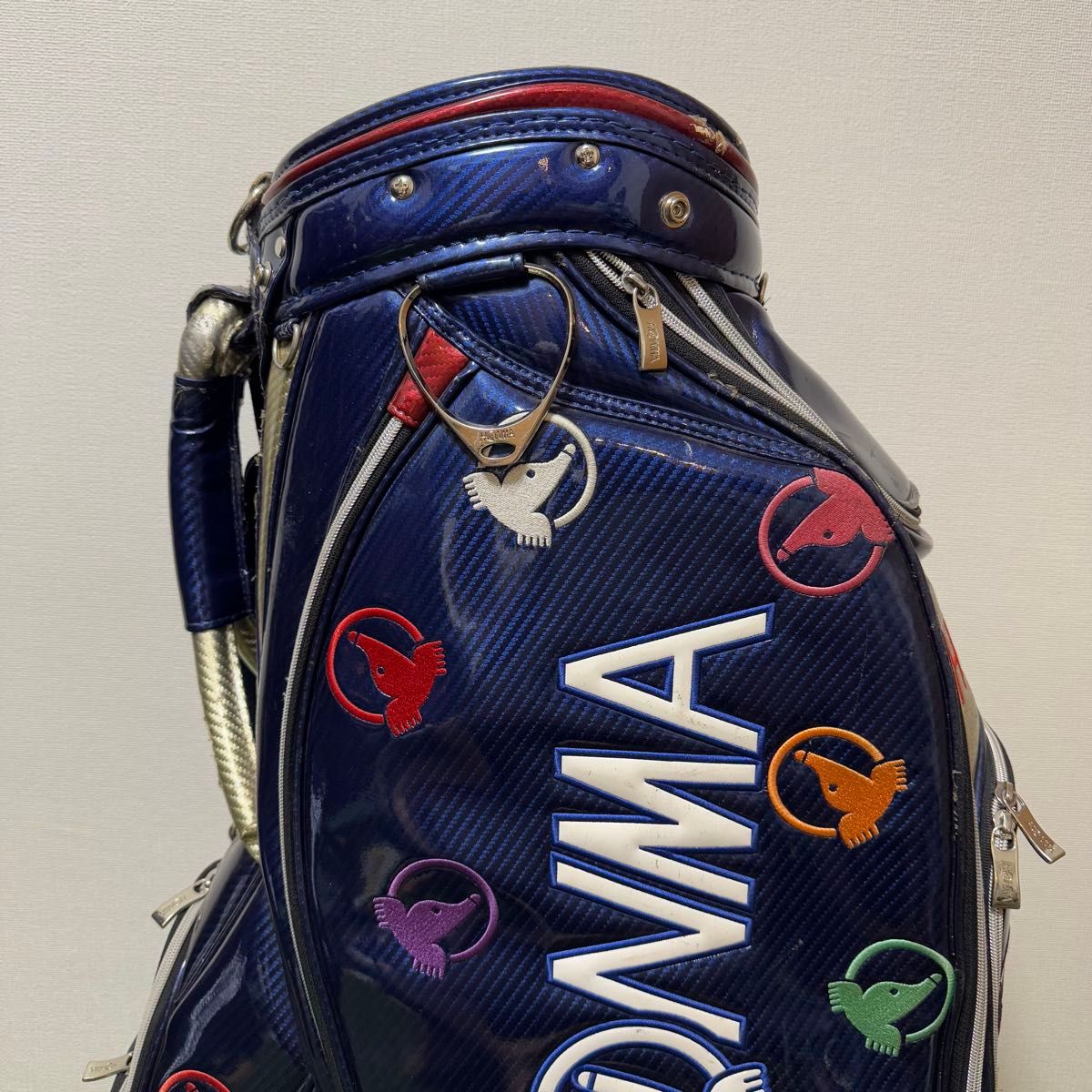 HONMA 本間ゴルフ ホンマゴルフ キャディバッグ エナメル モグラ柄