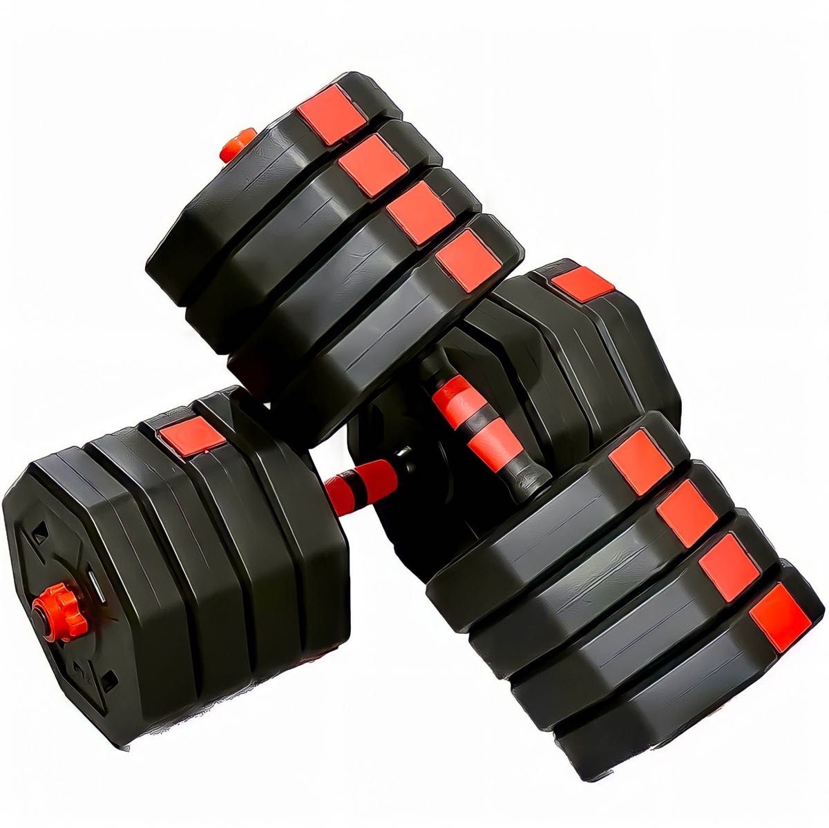 合計50kg／バーベルにもなる【角型ダンベル】25kg×2個セット 可変式 A3