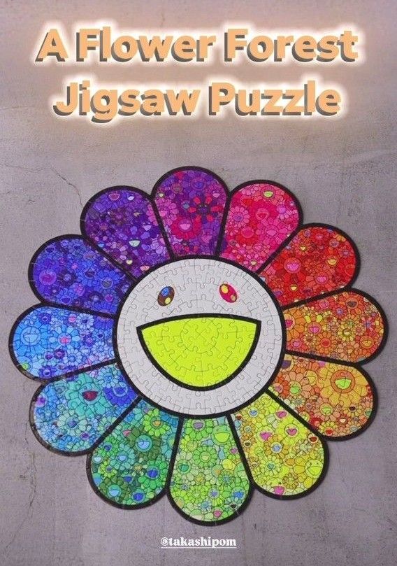 Takashi 村上隆 A Flower Forest Jigsaw Puzzle Murakami ⁄ kaikai