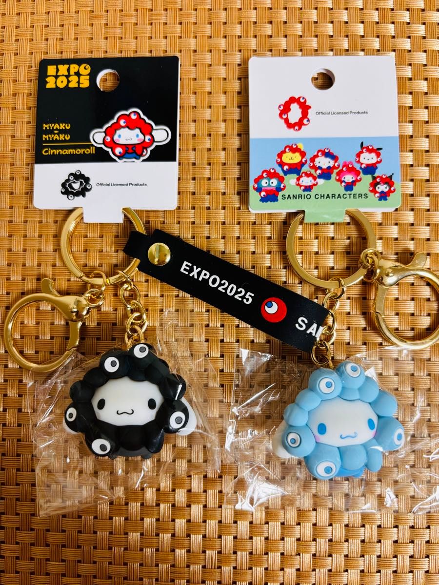 新品2点 大阪 万博 ミャクミャク シナモン カラー モノクロ 黒