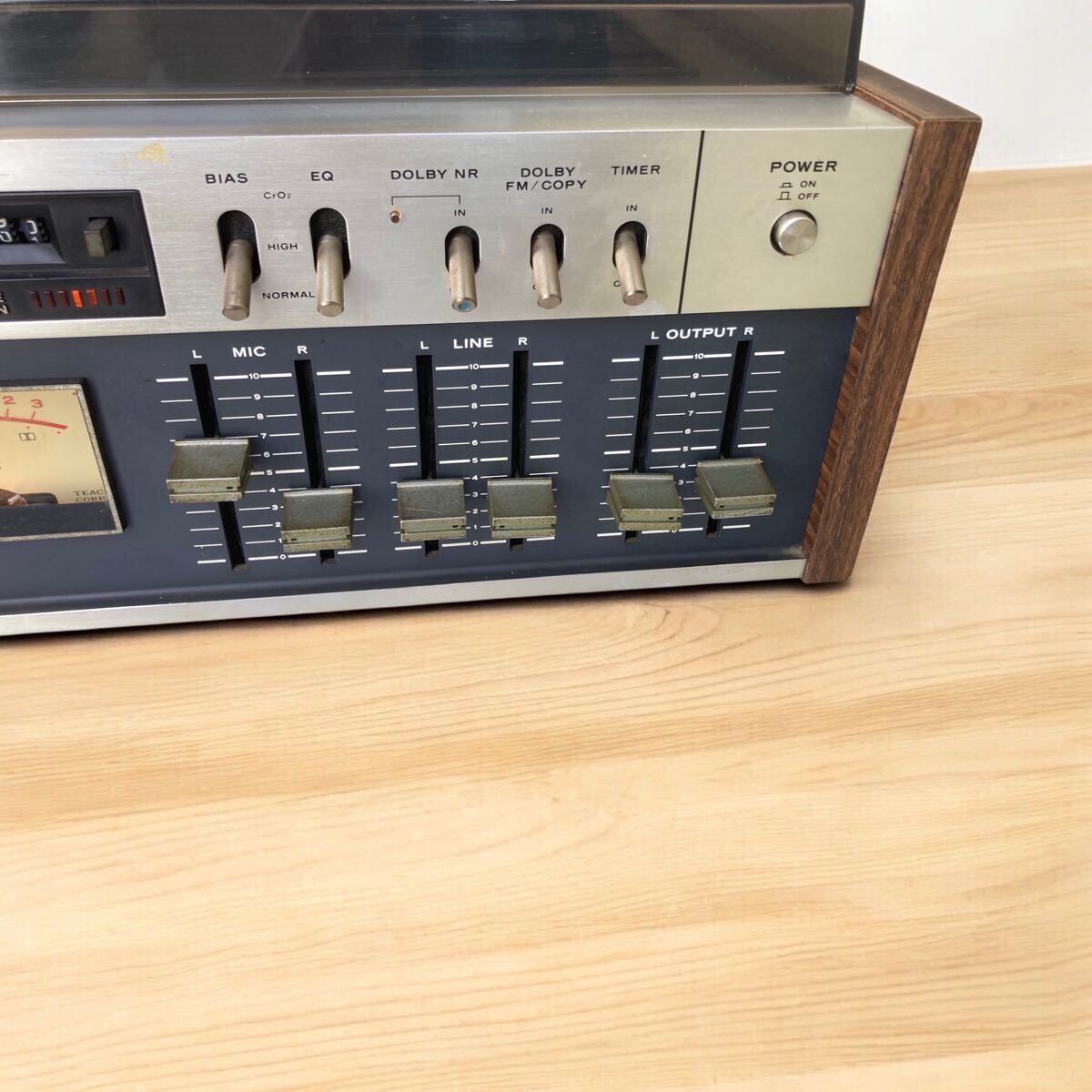 TEAC Aー450 通電確認 カセットデッキ カセットデッキ A-450 TEAC TEAK