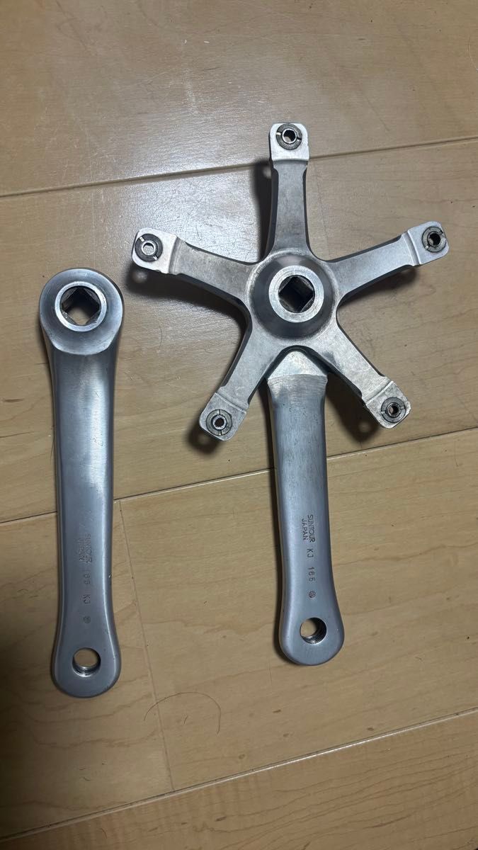 超希少 美品 サンツアー シュパーブプロ クランクセット 167.5 njs 超