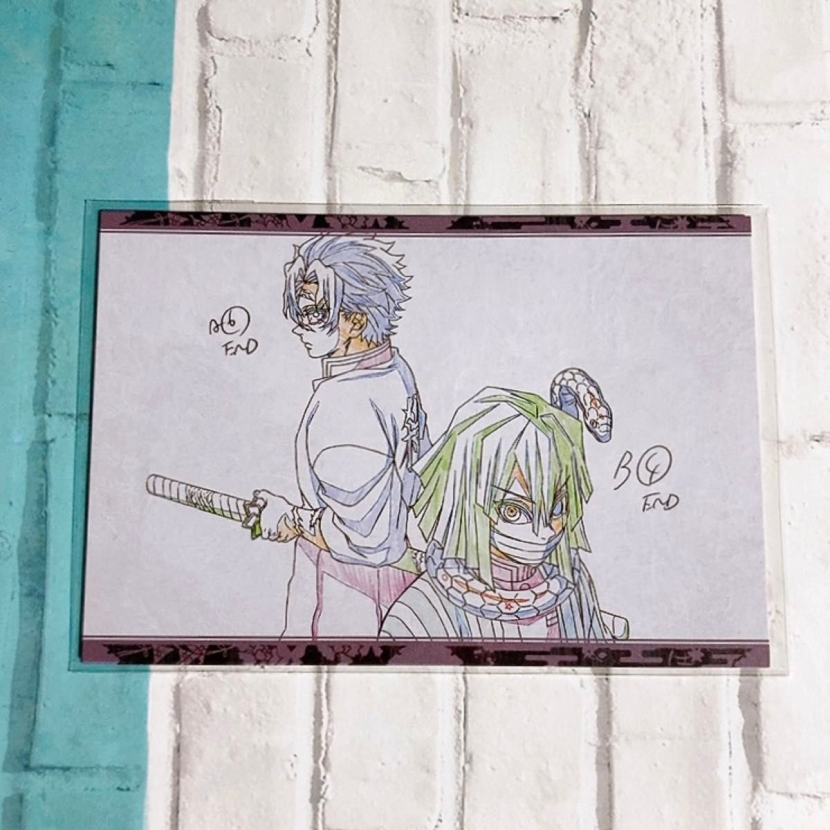 実弥 伊黒 ポストカードセット 原画 ufotable dining お楽しみくじ 柱