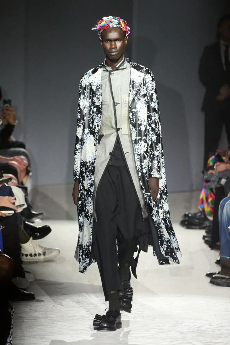 25ss comme des garcons homme plus フェイクレザーコート
