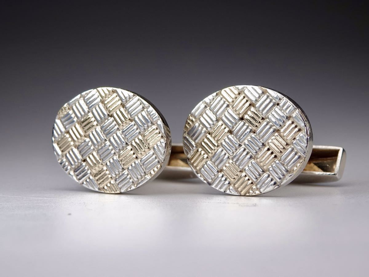美品ティファニータイピン＆カフスシルバー18K 14K