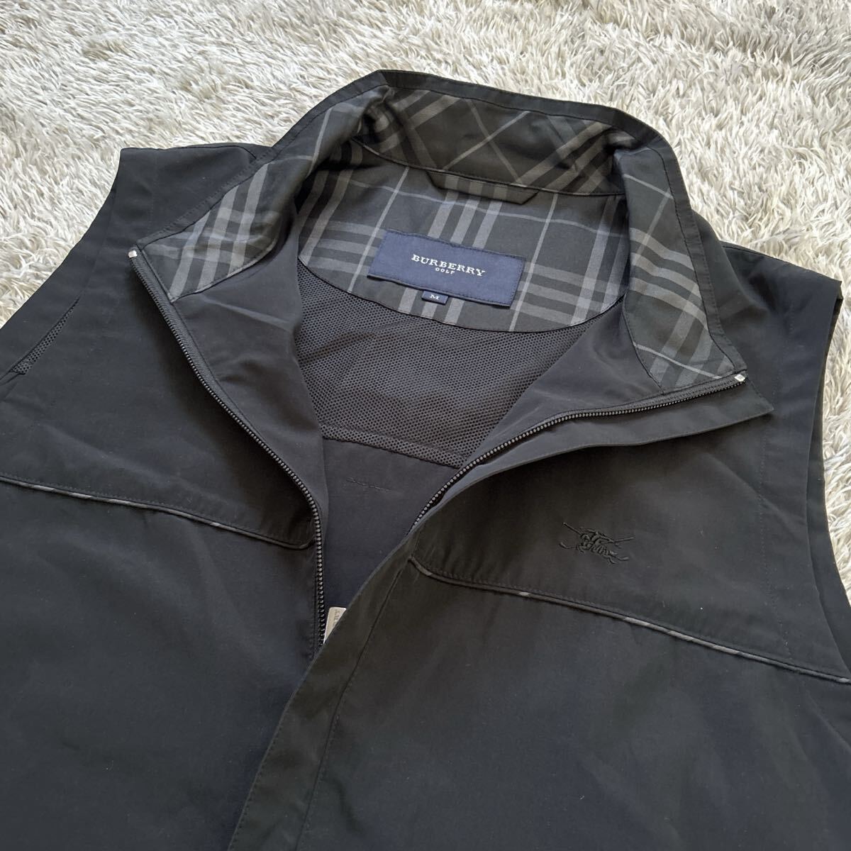 BURBERRY GOLF バーバリー メンズ ゴルフウェア ベスト M 刺繍ロゴ