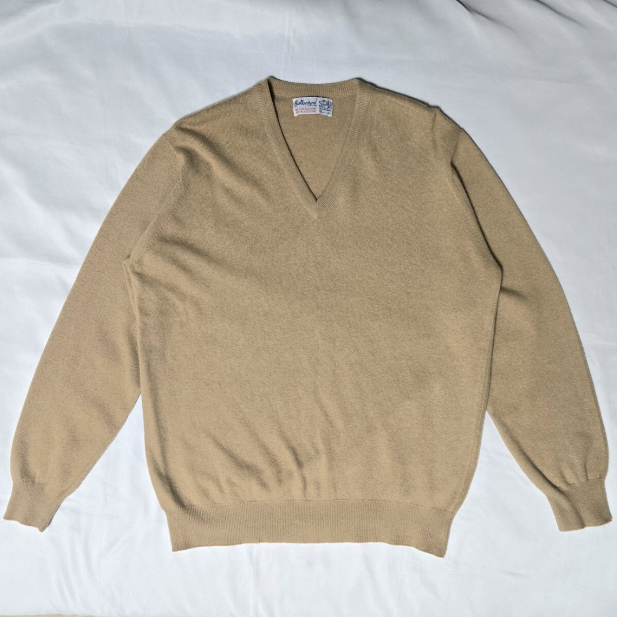 Ballantyne カシミヤニット バランタイン PURE CASHMERE ベージュ V