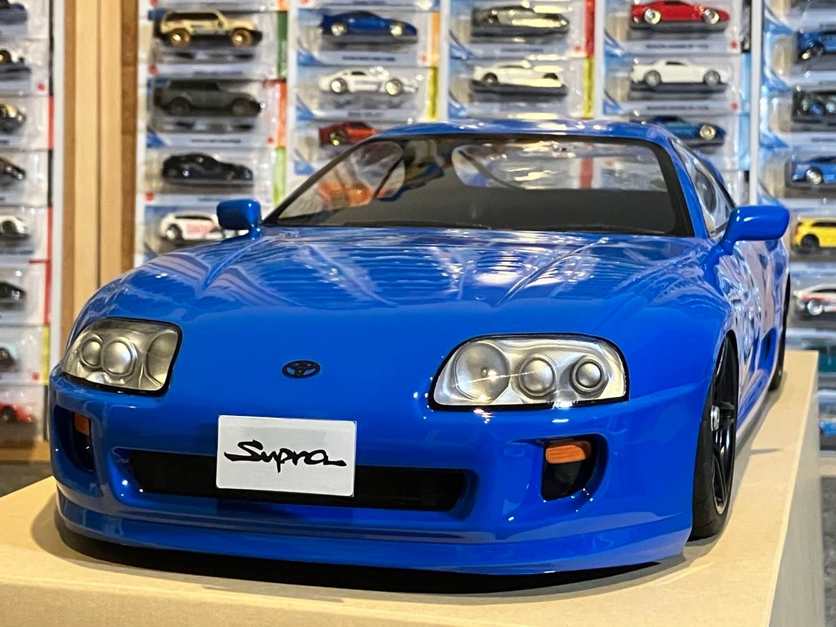 タミヤ ラジコン RC トヨタ スープラ 塗装済 スペアボディ 1/10 ブルー