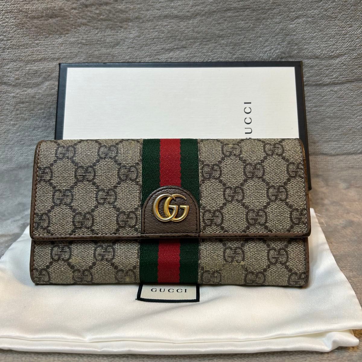 GUCCI 長財布 GGスプリーム シェリーライン ディズニー 三匹の子豚