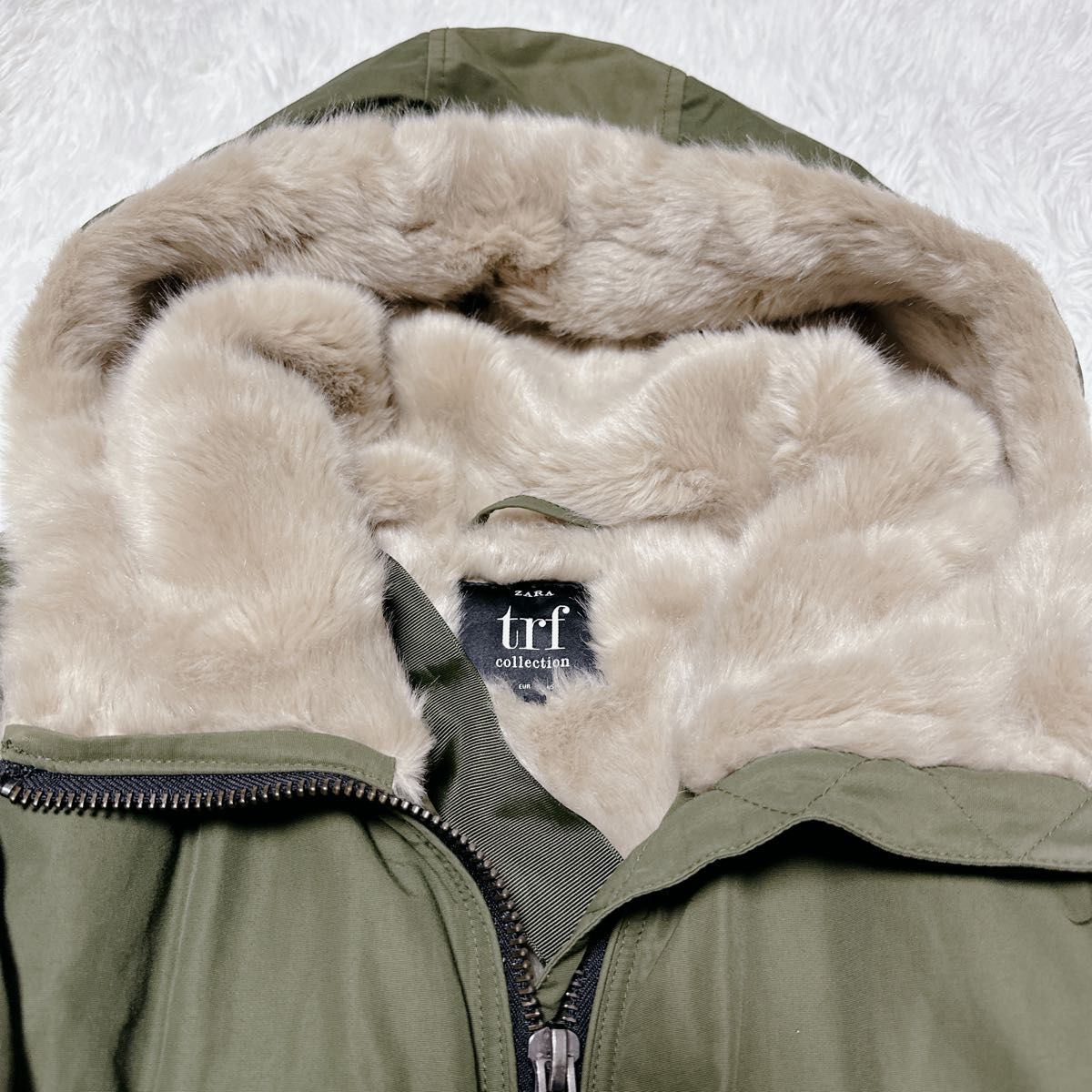 ZARA trf collection 中綿 モッズコート Sサイズ カーキ ザラ アウター