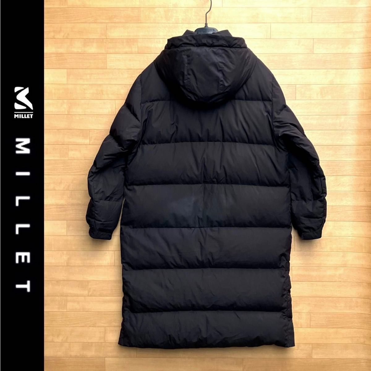2XL ミレー ダウンジャケット 黒 MILLET ダウンコート ロングダウン
