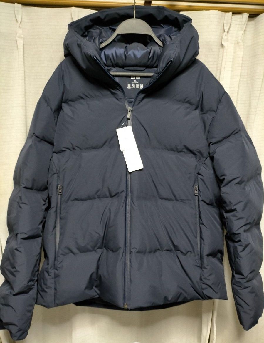 新品】ユニクロ シームレスダウンパーカー 3Dカット ネイビー 2XL