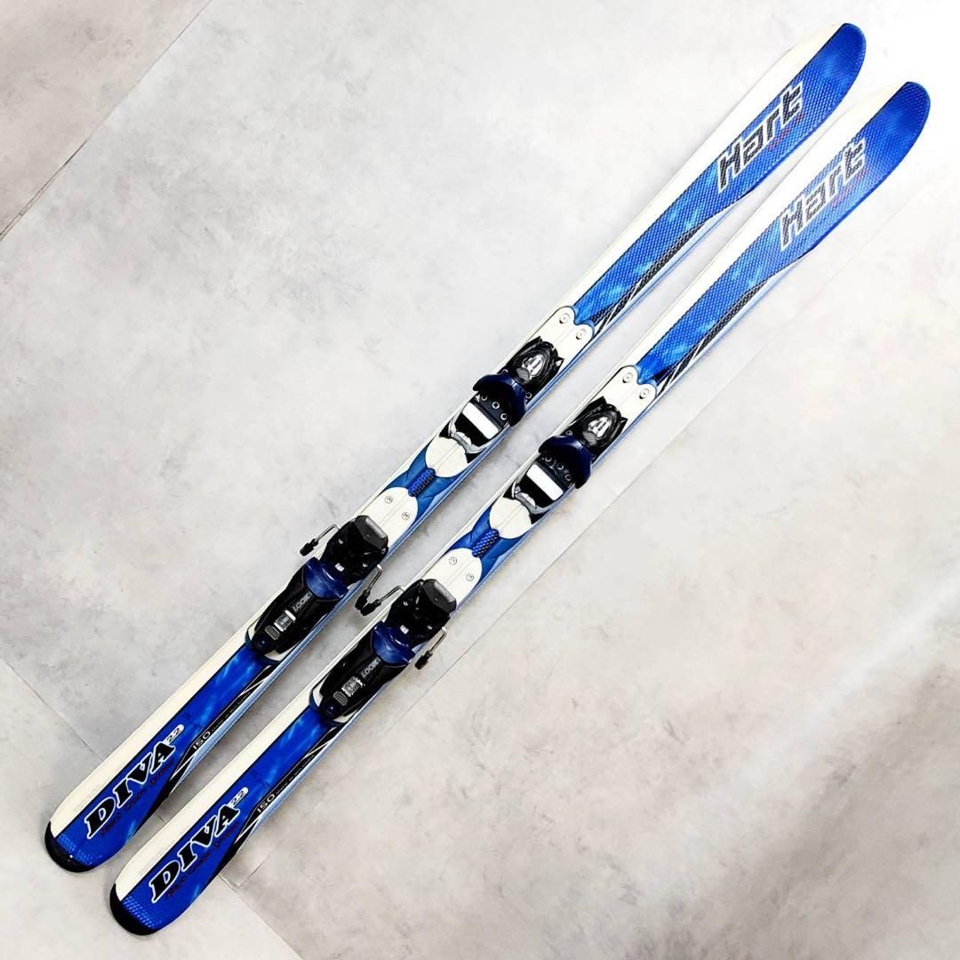 スキー4点セット】Hart 150cm HEAD 25cm ストック付 初心者向け すぐ
