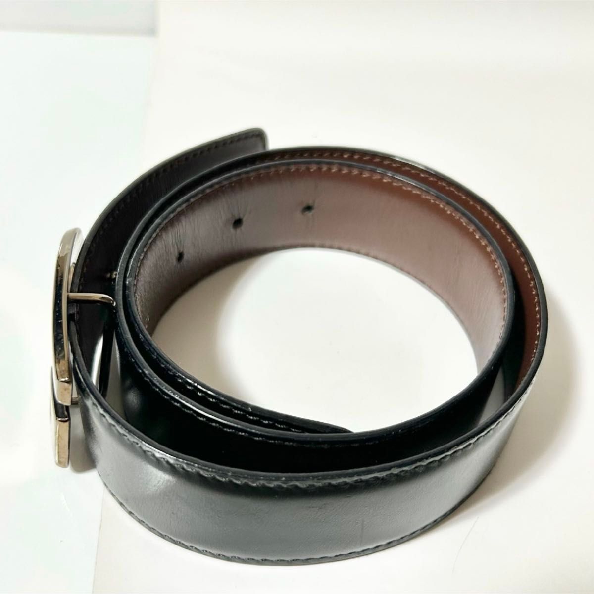 美品 GUCCI グッチ Gバックル レディース ベルト レザー 036・2854
