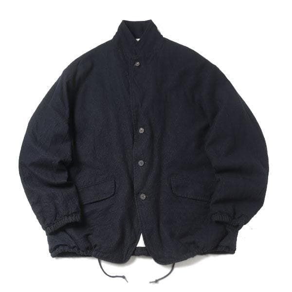 コムデギャルソンオム 25AW ウールサージ 製品縮絨 ジャケット 紺 L
