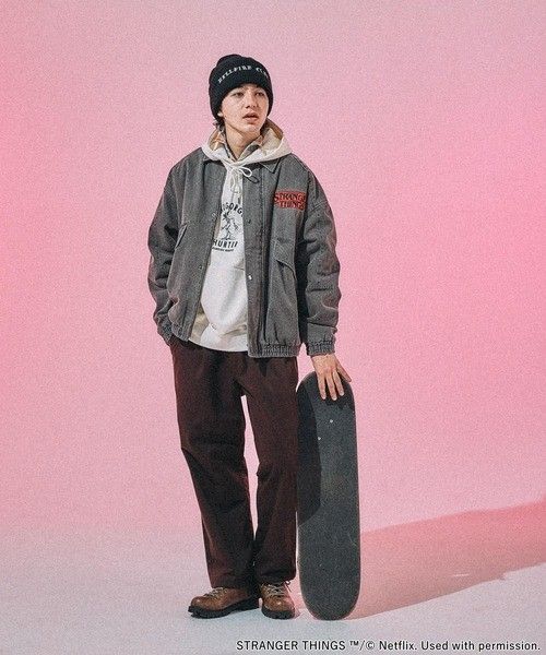 niko and ．．．【STRANGER THINGS】コラボデニムブルゾン Mサイズ