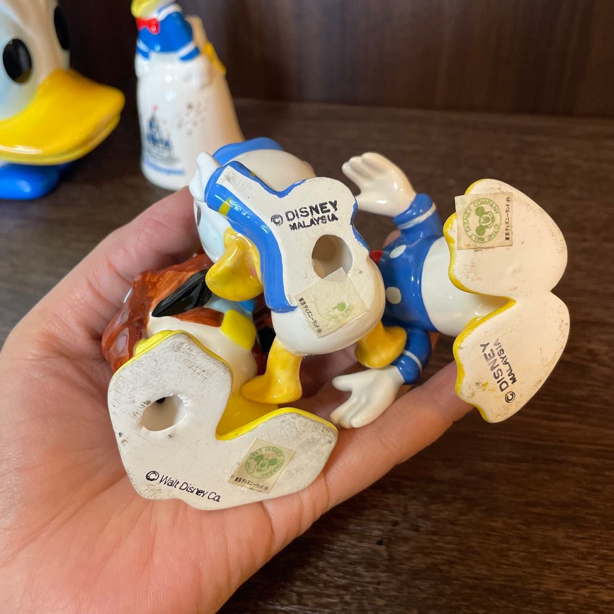 当時物】ディズニー ヴィンテージ ドナルド 陶器 置物 インテリア