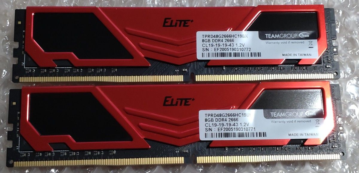 TEAMGROUP ELITE DDR4 2666 8GB×2枚セット TEAM Elite DDR4-2666 8GB