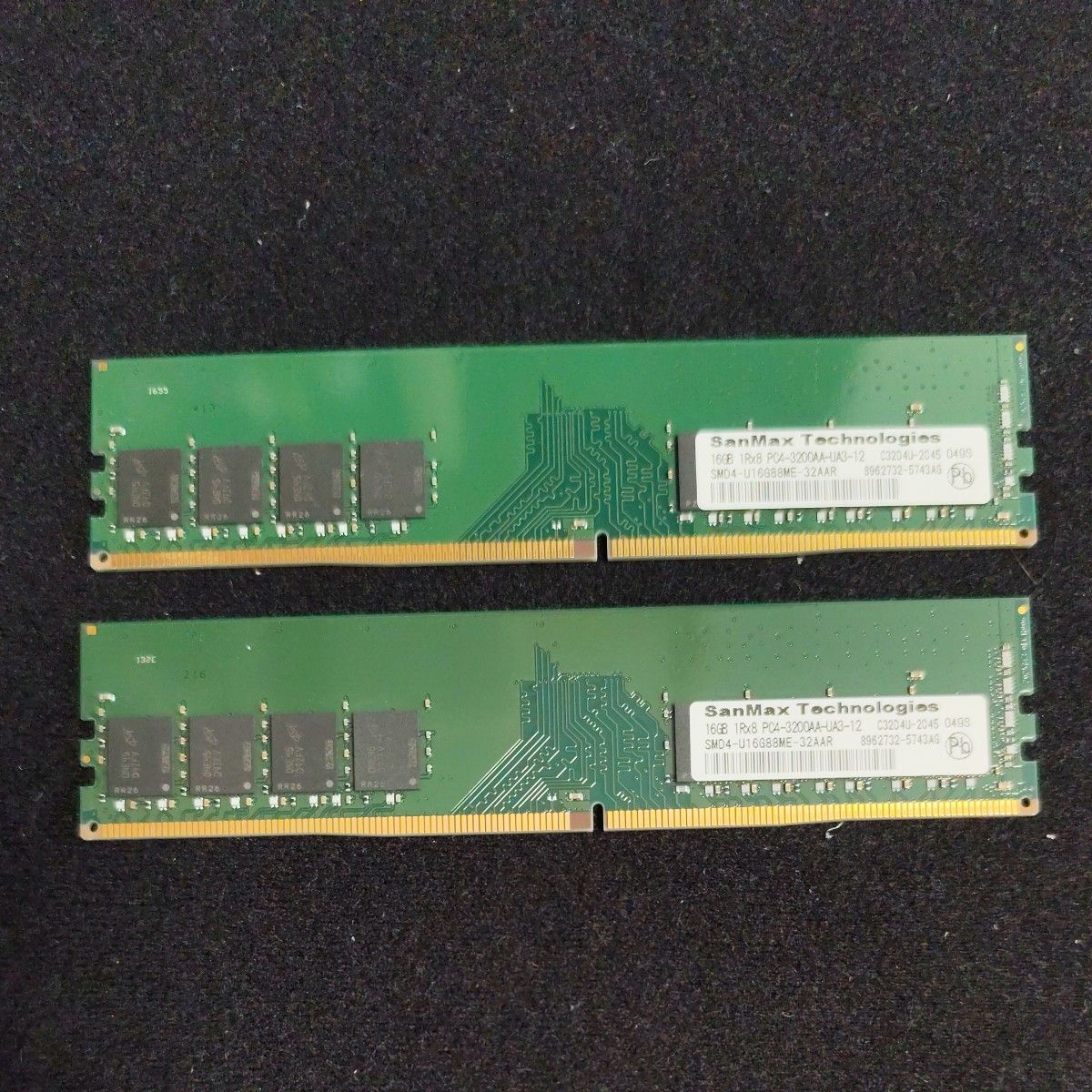 中古】DDR4-3200 32GB(16GB×2枚) SanMax DDR4-3200 32GB(16GB×2枚