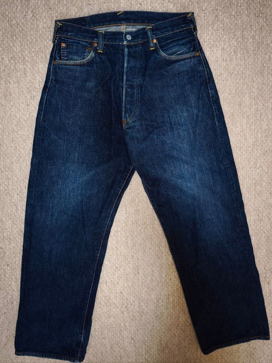 濃紺 エビス ジーンズ No 2 2001 34インチ(81cm) 白黒カモメ EVISU