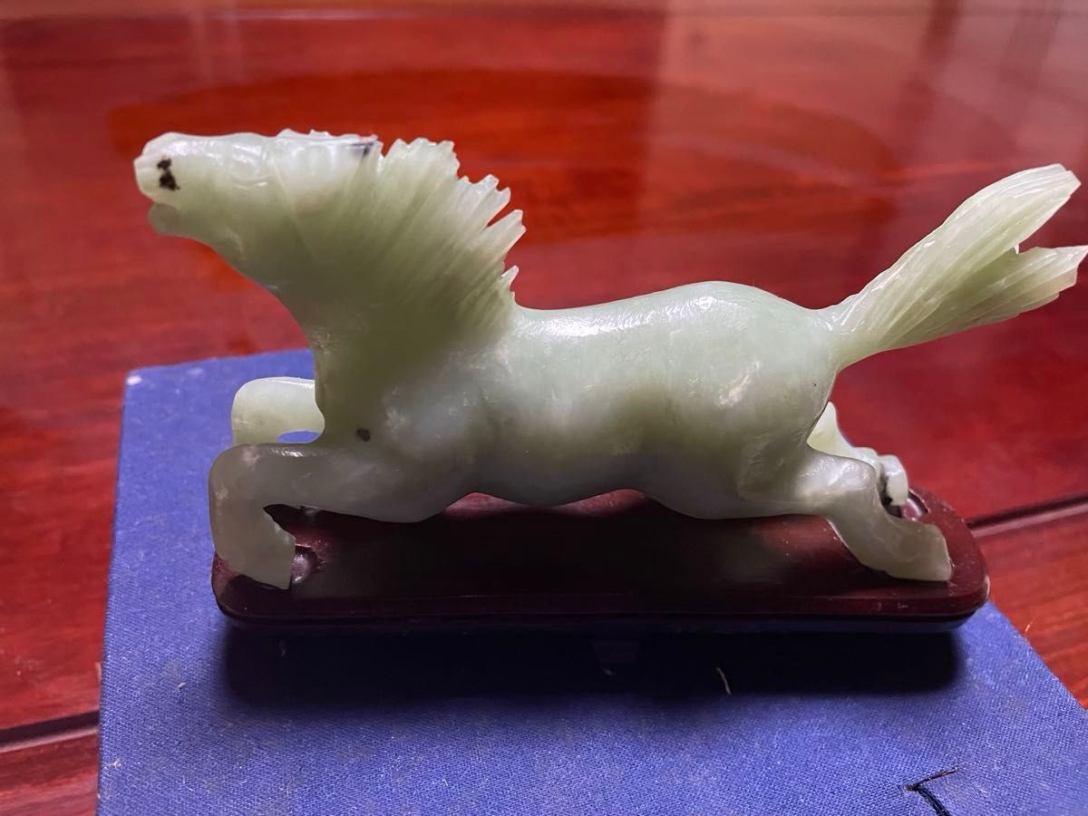 中国古美術 馬の置物 翡翠風 縁起物 骨董品｜Yahoo!フリマ（旧PayPay