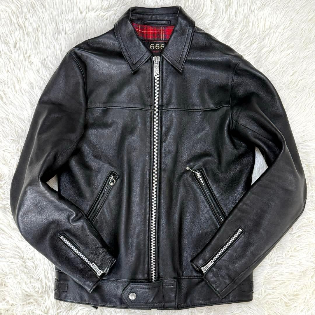 激レア 666 トリプルシックス トラッカージャケット レザー ジャケット