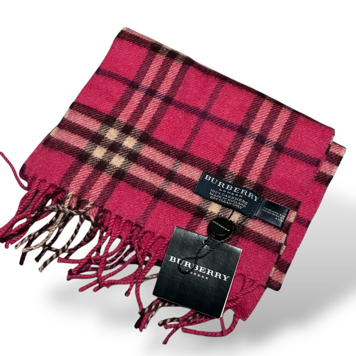 新品タグ付き Burberry london バーバリーロンドン マフラー ピンク