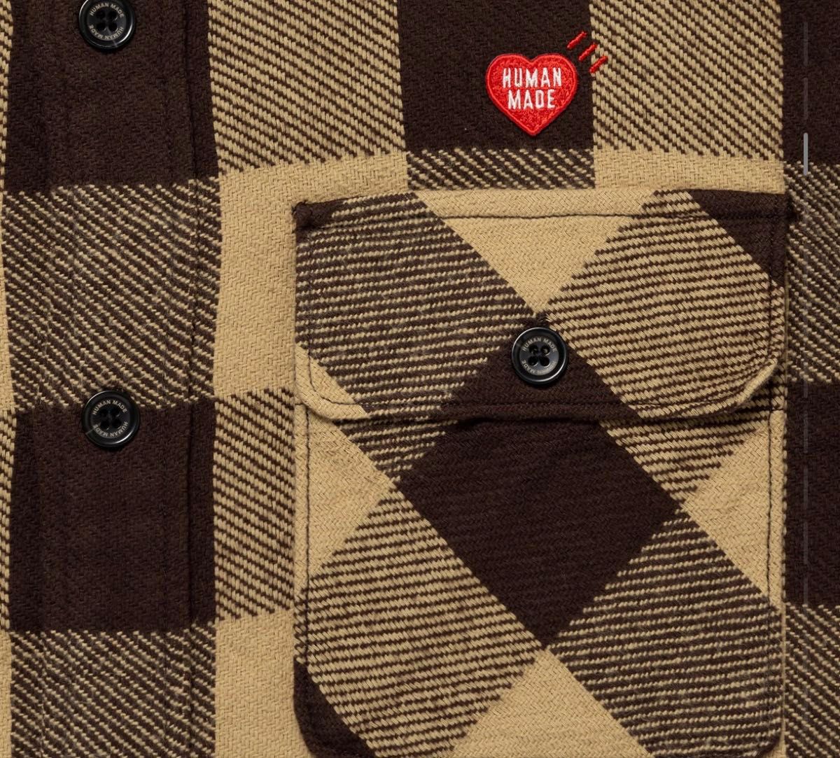 国内正規未使用 XL Human Made CHECK SHIRT BEIGE ネルシャツ｜Yahoo