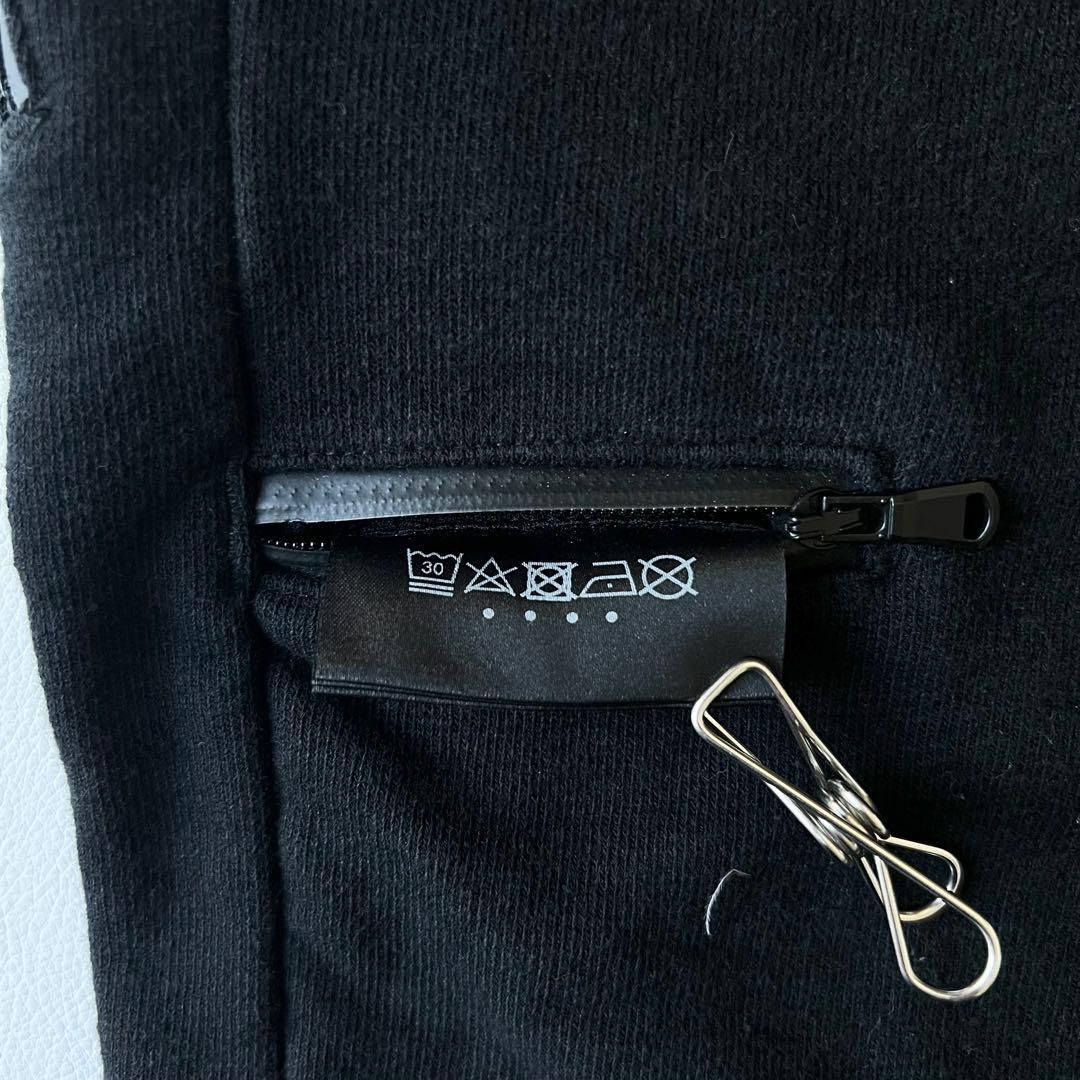 3219【美品】TFW49 ストレッチパンツ チャックポケットスウェット M 黒