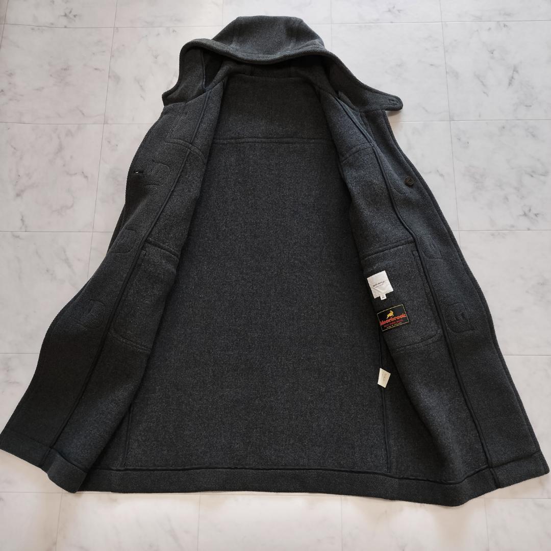 希少 moorbrook生地 ウールヘリンボーンダッフルコート