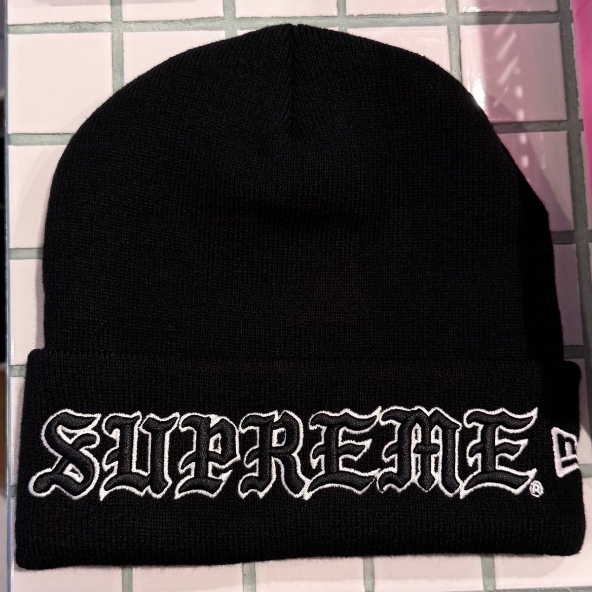 Supreme New Era Old English Beanie ブラック ニット帽｜Yahoo!フリマ